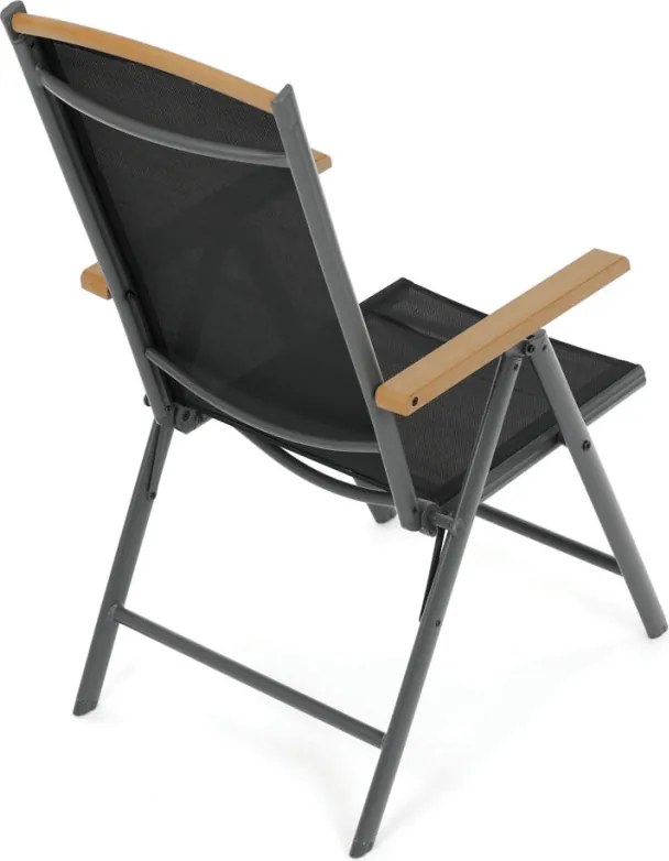 Kerti szék, alumínium, hálós kivitel, szürke, AZC-W1408 GREY