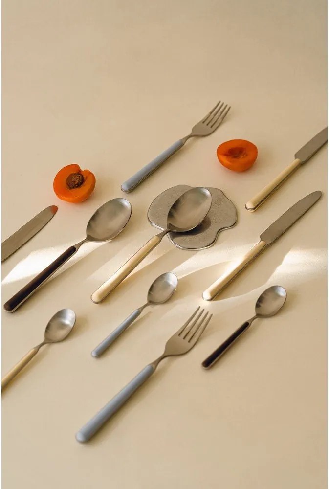 Barna-ezüstszínű rozsdamentes acél egyszemélyes evőeszköz készlet 4 db-os Noli – noo.ma