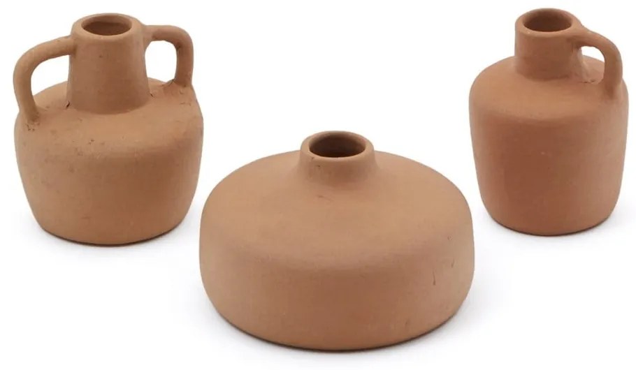 Narancssárga terrakotta váza készlet 3 db-os (magasság 6 cm) Sofra – Kave Home