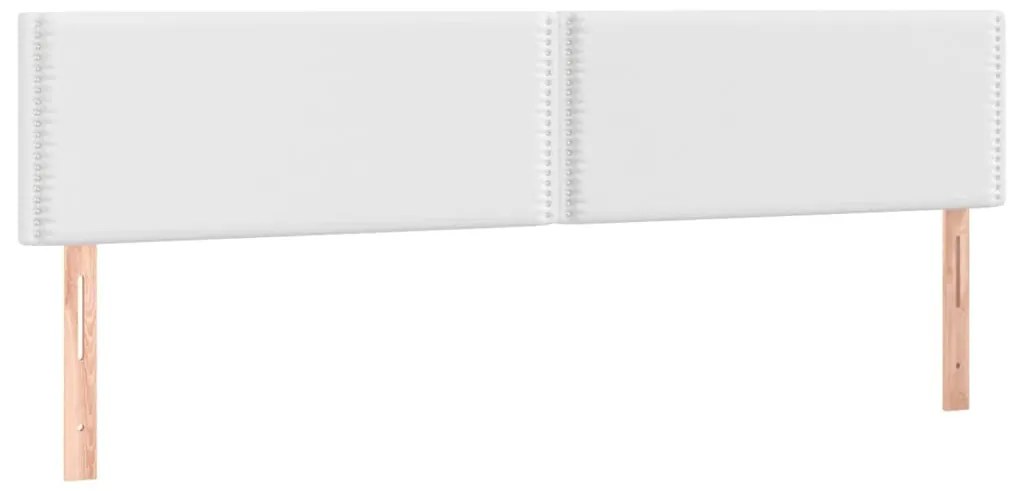 fehér műbőr LED-es fejtámla 180 x 5 x 78/88 cm