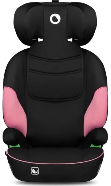 Lionelo - Autósülés LARS i-Méret 100-150 cm fekete/rózsaszín