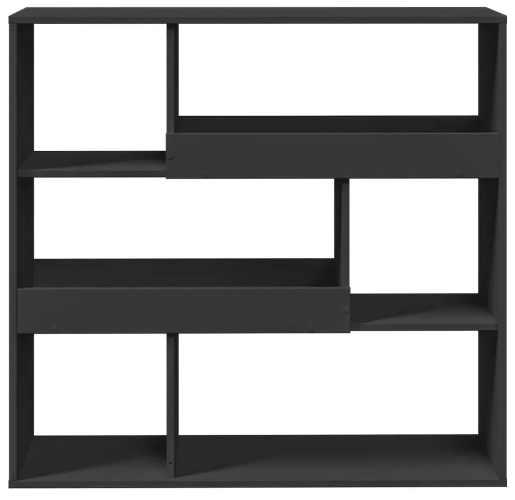 fekete szerelt fa térelválasztó 100 x 33 x 94,5 cm