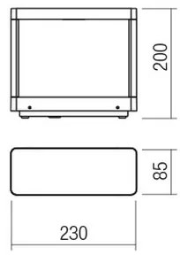 Redo 90580 - WAKE LED kültéri lámpa, 8W, 230V, 3000K, 20 cm, IP65, antracit