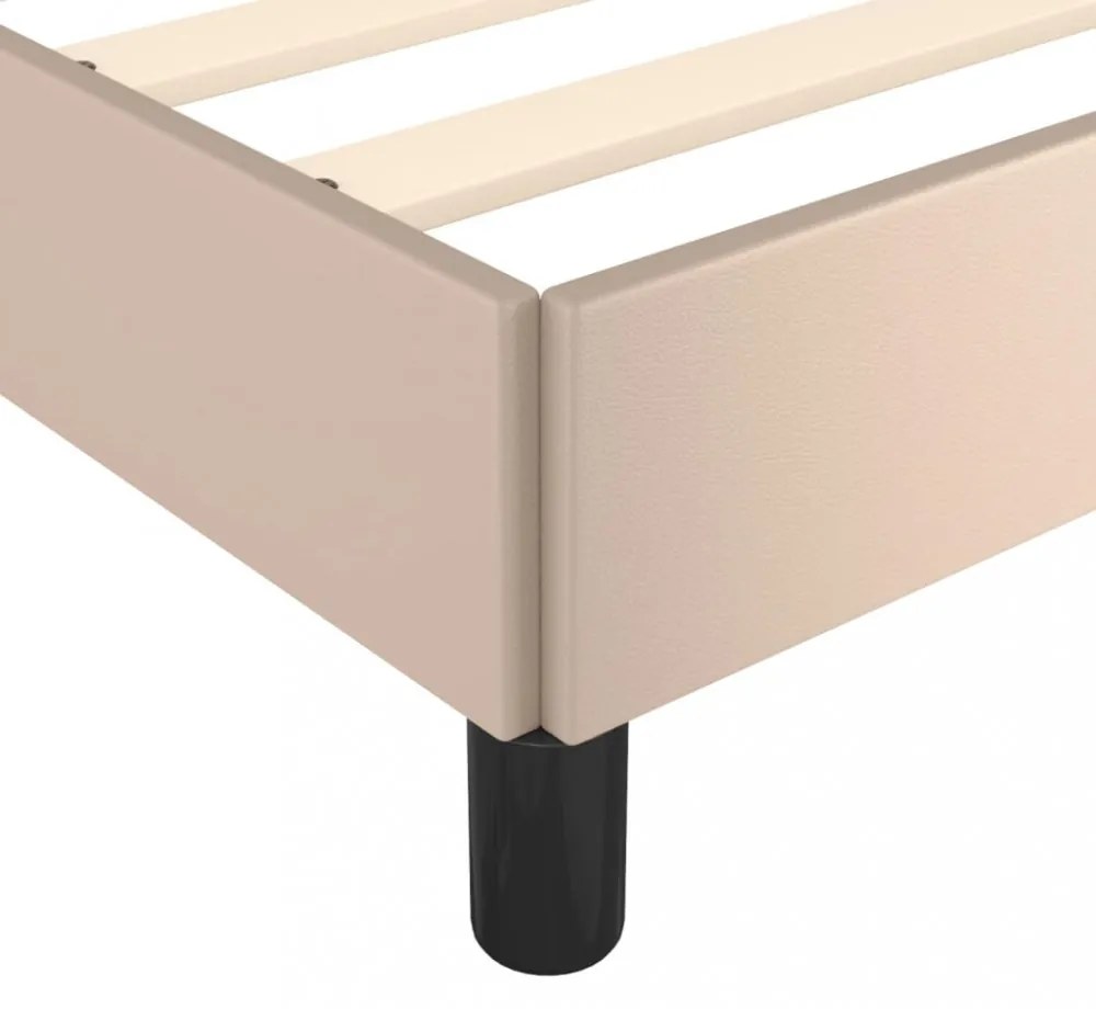 kávészínű ágykeret fejtámlával matrac nélkül 80 x 200 cm