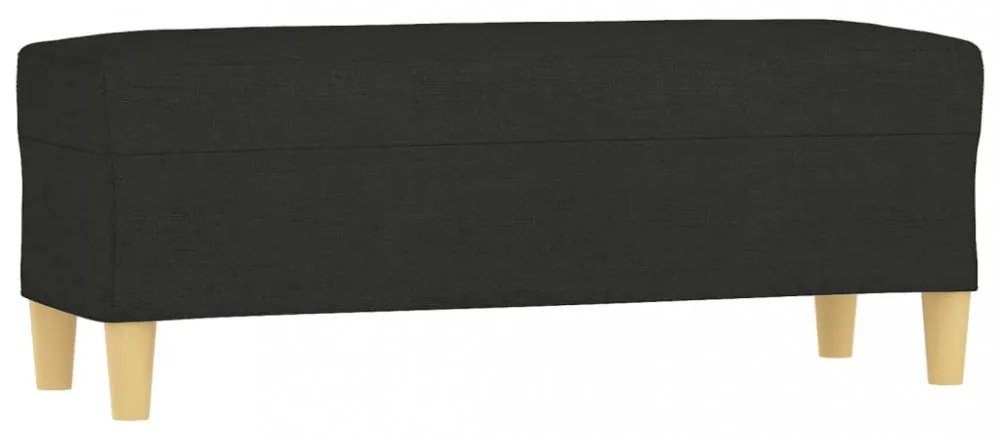 fekete szövet pad 100 x 35 x 41 cm