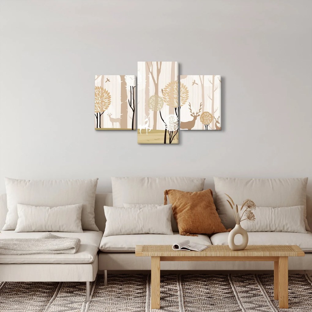 Kép - Illusztrált erdő (90x60 cm)