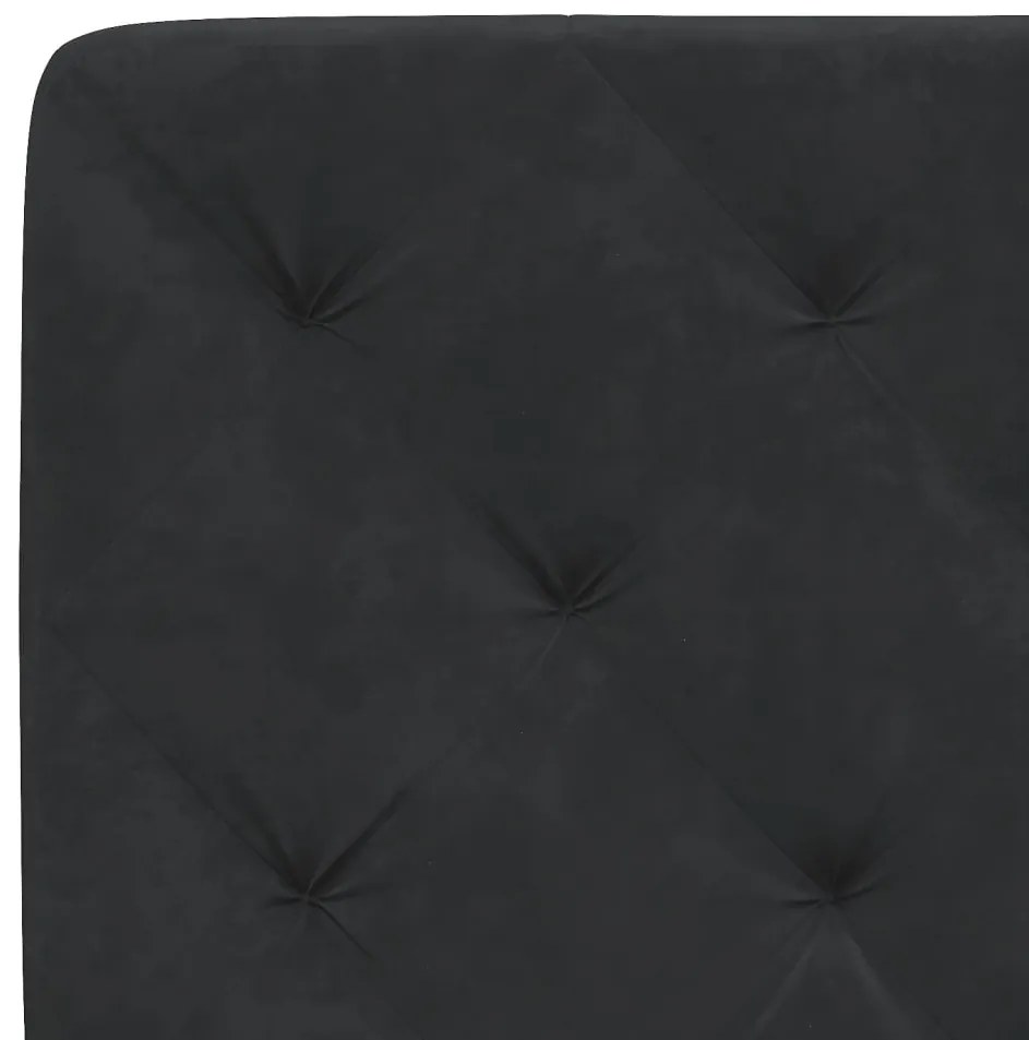 fekete bársony fejtámla párna 80 cm