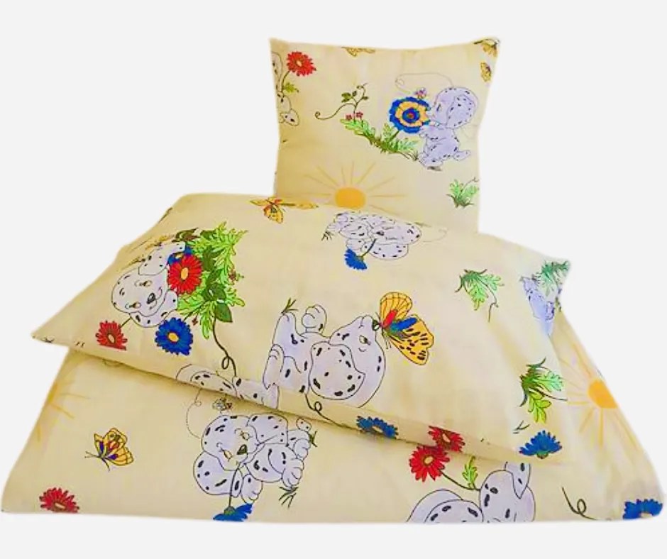 Gyermek pamut lepedők Dalmatian TiaHome - Detský set 130x90cm + 65x45cm