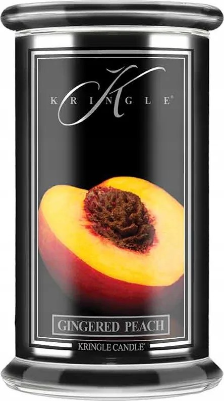 Gingered Peach Kringle Candle nagy, kétkanócos gyertya, Reserve széria