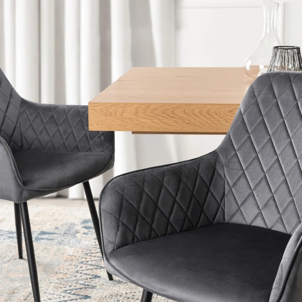 Elegáns Szürke Bársony Étkezőszék BRESSO