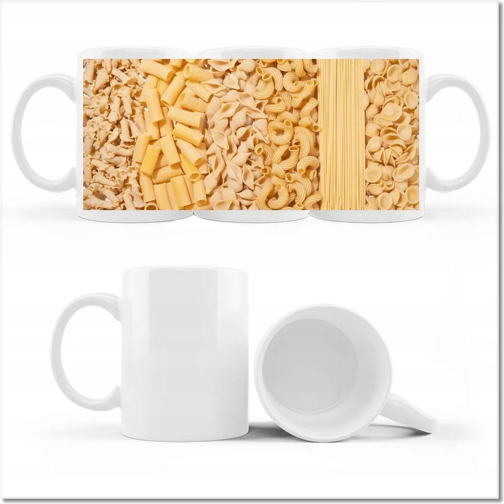 Bögre fényképpel Tészta típusok paszta