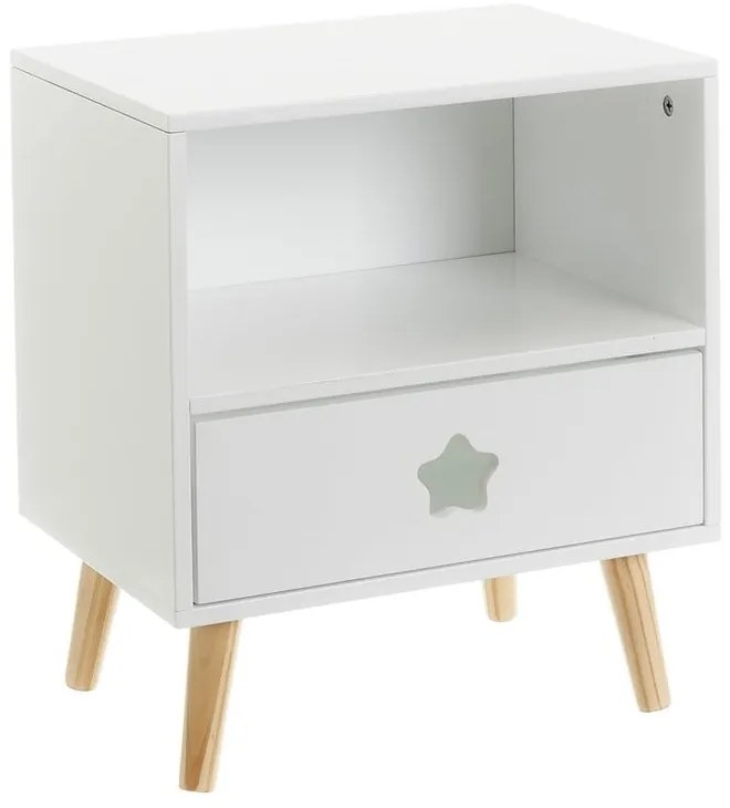 Fehér gyerek éjjeliszekrény – Casa Selección