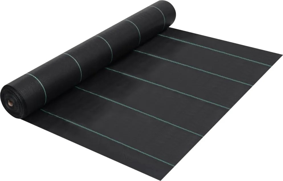vidaXL fekete PP talajtakaró szőnyeg 1 x 200 m