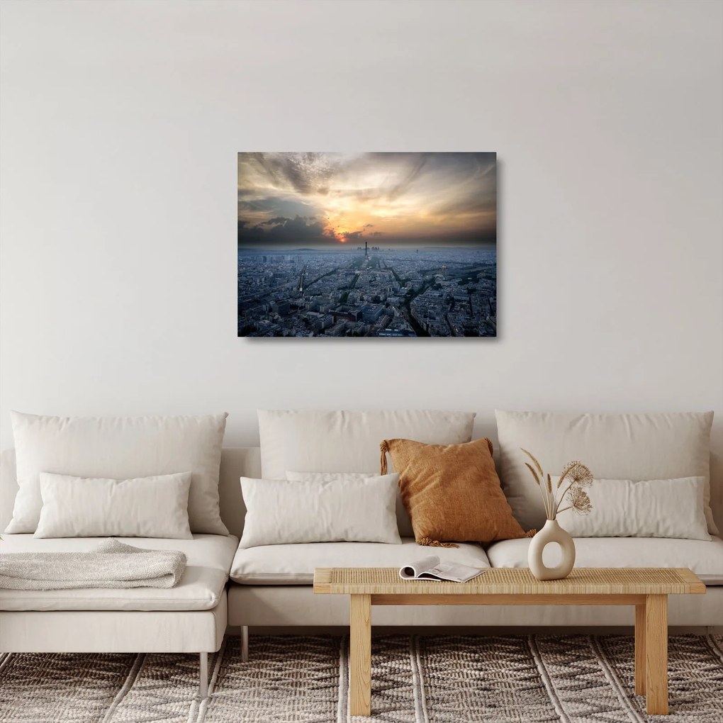 Kép - Párizs magasból (üvegen) (70x50 cm)