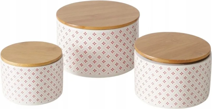 Kerámia Tároló Doboz Fedéllel Apróságok Tárolására 3 db-os