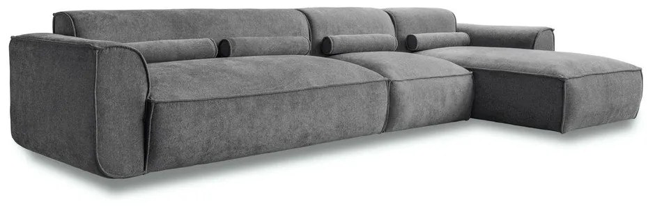 Szürke sarokkanapé (jobb oldali) Flex Felix – Miuform