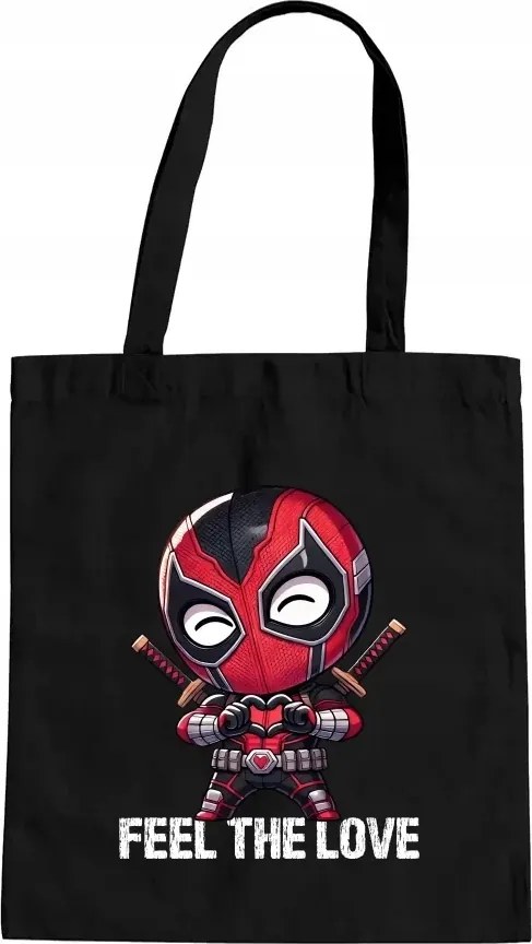Feel the love Pamut Bevásárlótáska Deadpool Rajongóknak