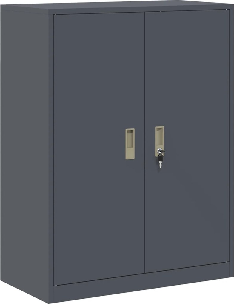 vidaXL Tárolószekrény Antracit 80 x 40 x 105 cm Acél