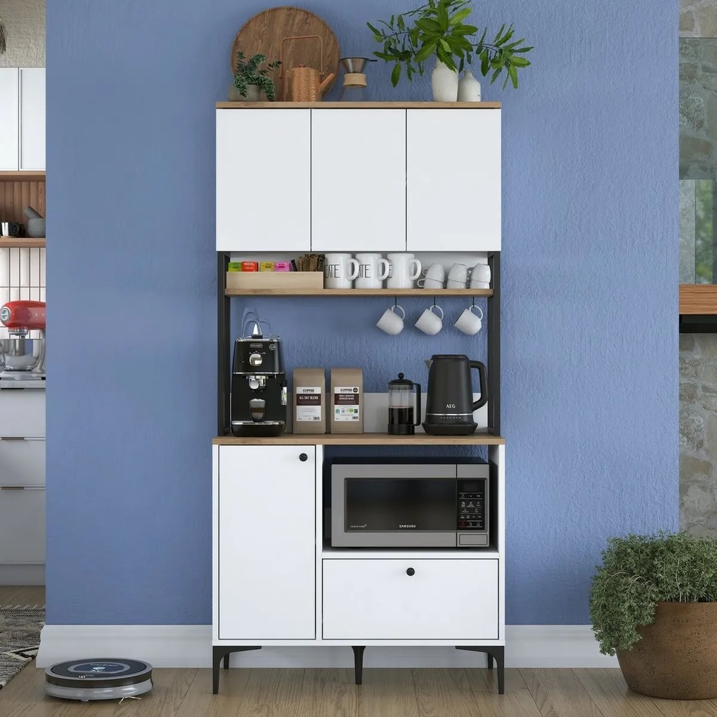 Jesy Walnut and White szekrény