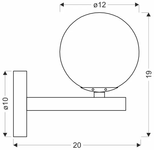 Fali lámpa KAMA 1xG9/28W/230V fekete/füstös fekete
