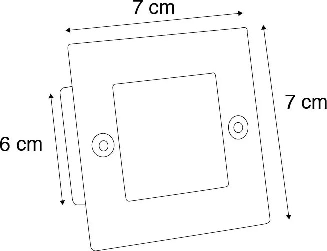6 darabos modern süllyesztett spotlámpa készlet acél LED-del - Square 7