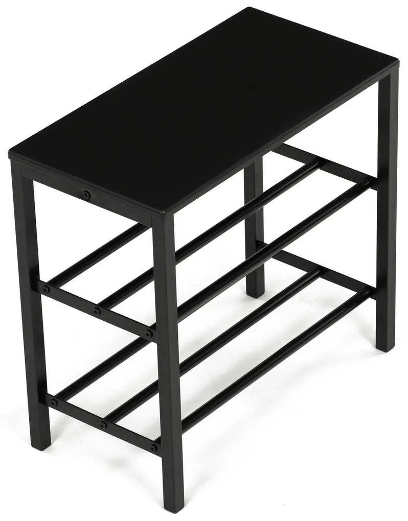 Cipősszekrény 83168-42 BK, fém, fekete