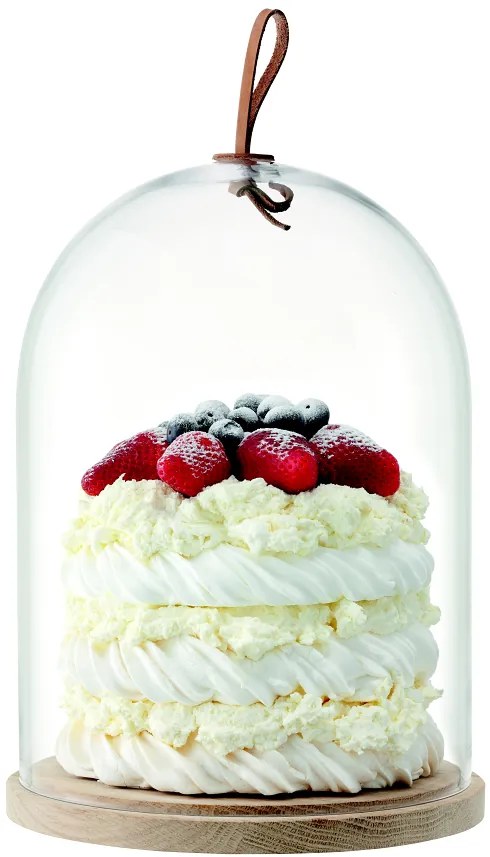LSA International LSA Ivalo üvegkupola fa deszkával, 20 cm átmérőjű, kézzel készített
