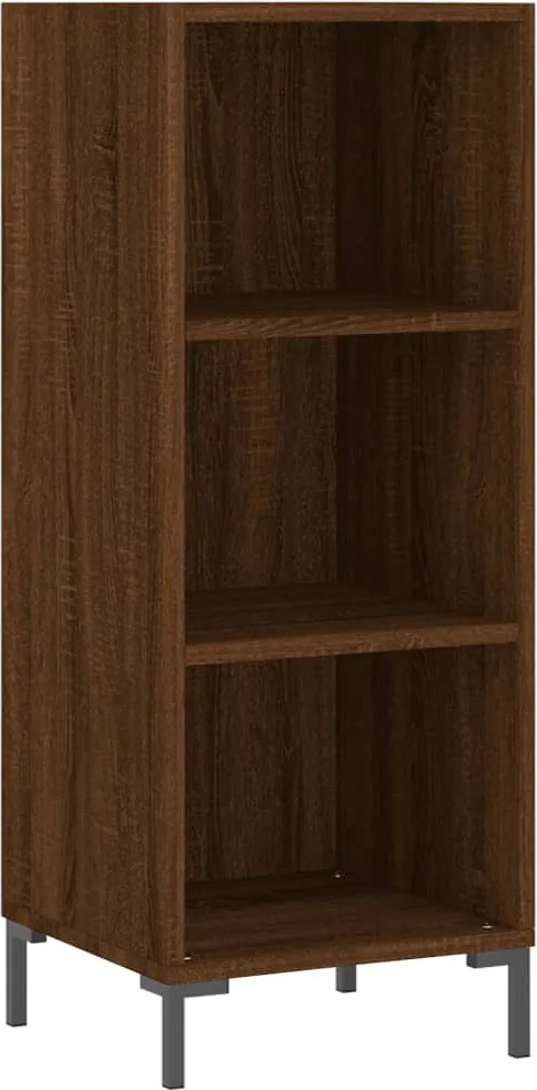 vidaXL barna tölgyszínű szerelt fa tálalószekrény 34,5 x 32,5 x 90 cm