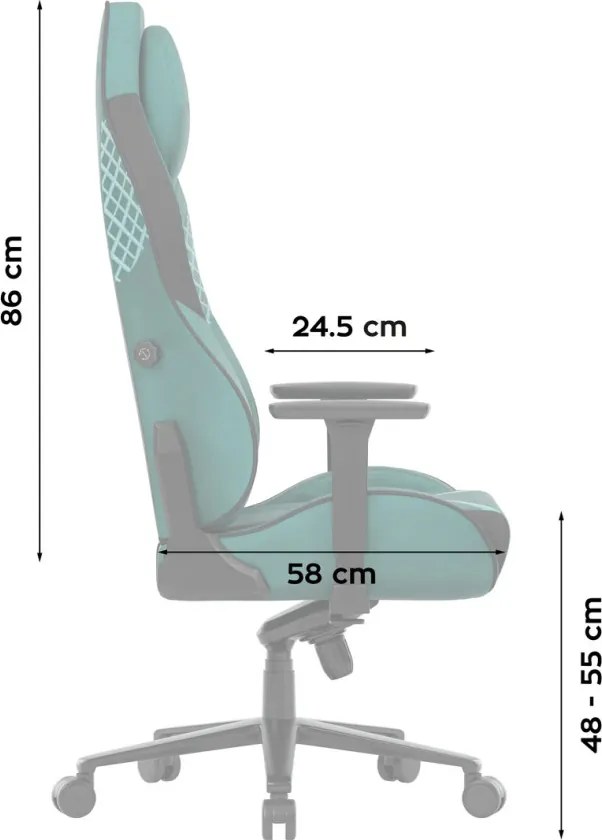 Ultra Gravity, Game szék, ergonomikus, velúr, zöld