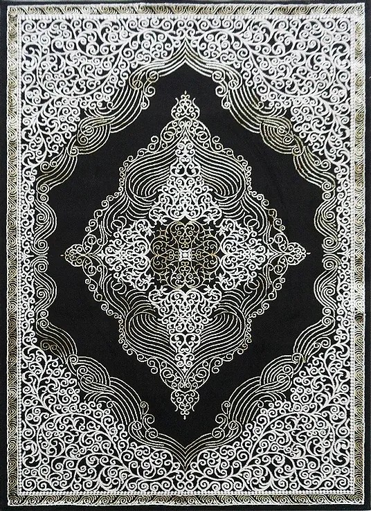 Szőnyeg 240x330 Fekete Arany Cérna Top Modell Top