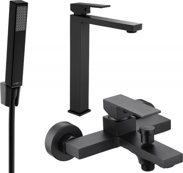 Mexen Uno R77 kádkészlet, fekete - 71413R77-70