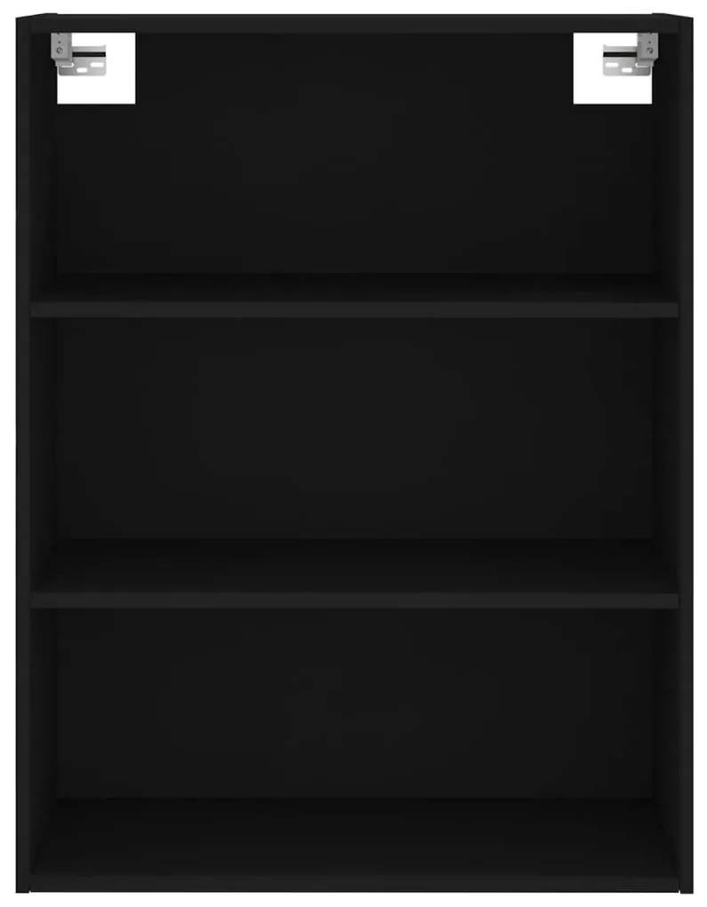 fekete szerelt fa magasszekrény 69,5 x 34 x 180 cm