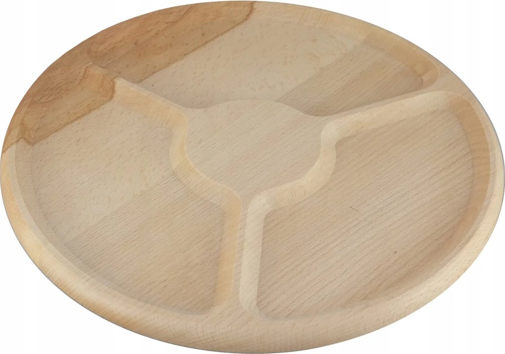 Forgatható fa deszka, sajttálca 3 rekeszes