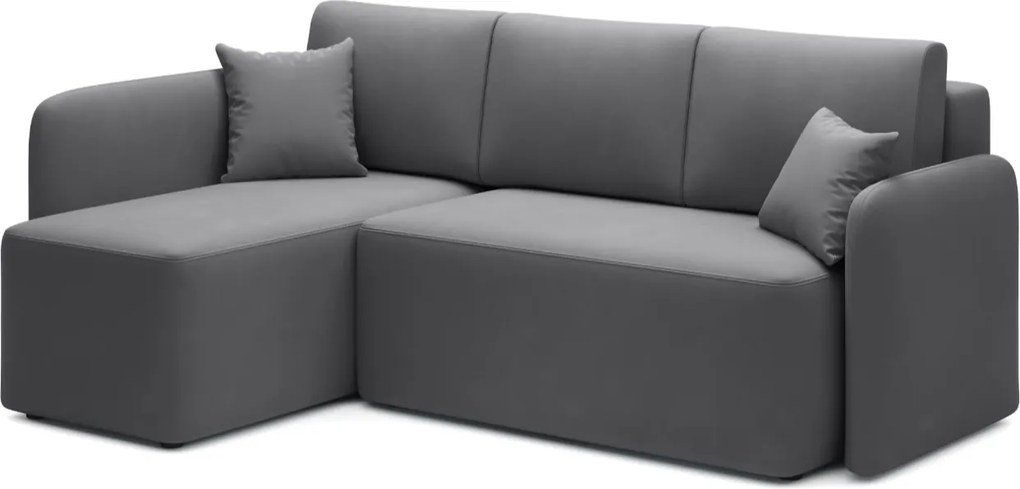 AKCIÓ Sötétszürke sarok ülőgarnitúra HADSON jobb sarok II. osztály