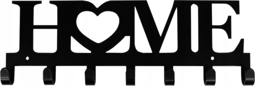 Akasztó ruhatartó kulcstartó kampó Home Fekete