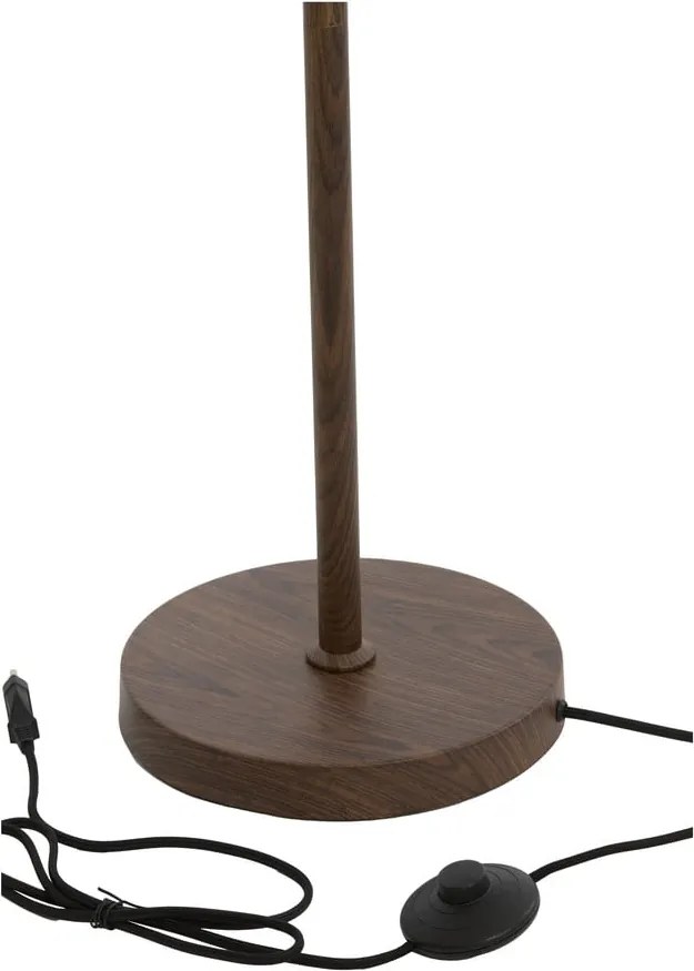 Sötétbarna állólámpa textil búrával (magasság 159 cm) Dania – Light & Living