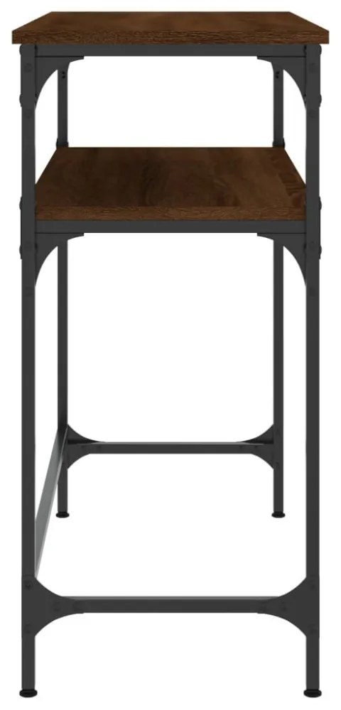 barna tölgyszínű szerelt fa tálalóasztal 75x35,5x75 cm