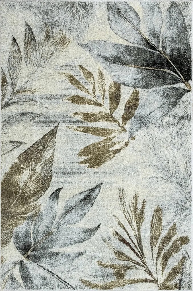 Levélmintás Szőnyeg Modern Barna Szürke Puha Ponte Nappaliba 120x170 cm