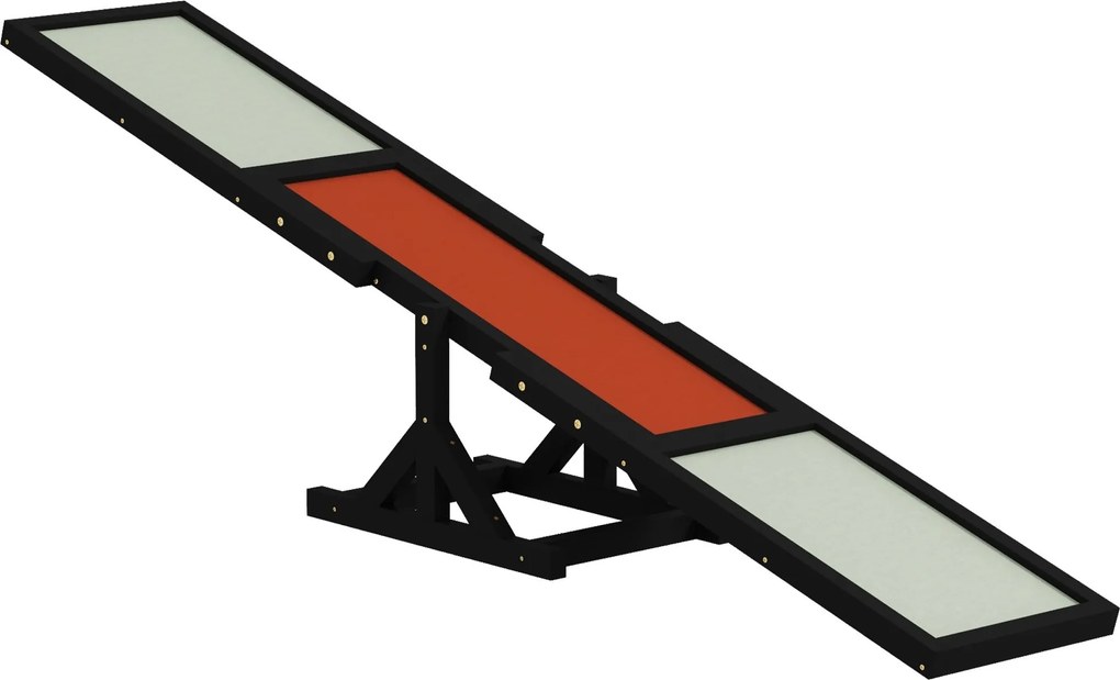 PawHut Kutya Agilitási Kereszt - Kutya Kereszt - Kutya Képzőeszköz - Előolajozott Fából Készült Csúszásmentes Bitumenes Filcszerű Anyag Szürke Fekete