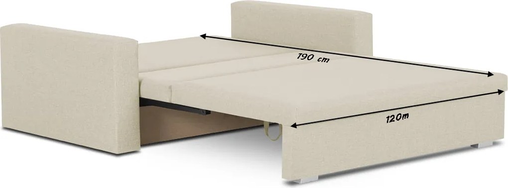 MONDI Kétszemélyes kinyitható kanapé Sötétszürke
