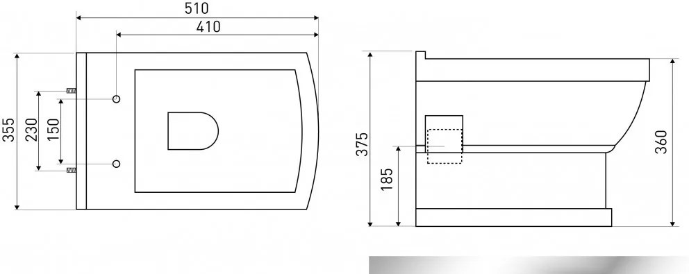 Kleopátra 16 fali wc cm