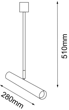 Amplex 8879 - Csillár rúdon AKADI 1xGU10-MR11/15W/230V