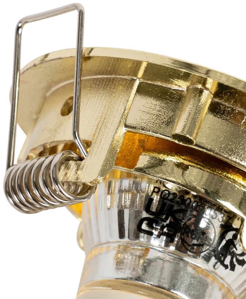 6 db-os süllyesztett spotlámpa szett, sárgaréz GU10 35 mm - Edu