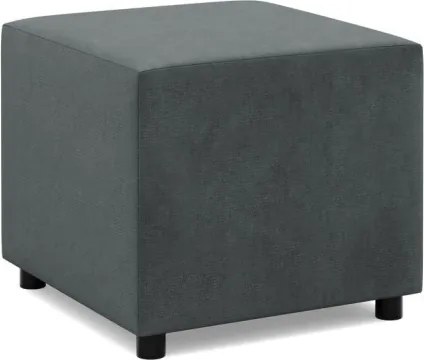 Zeus puff, bársony, 50x50, szürke