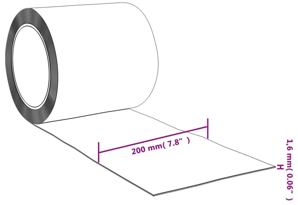 PVC szalagfüggönytekercs 2 mm x 200 mm 25 m