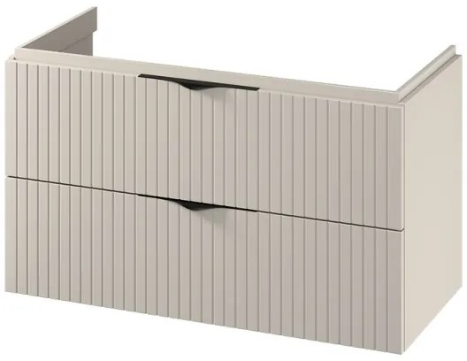 Cersanit S1015-013 - Függesztett mosdó alatti fürdőszobaszekrény TIRSO 100x45 cm bézs