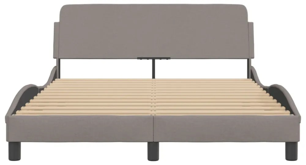 tópszínű szövet ágykeret Dover 140 x 190 cm