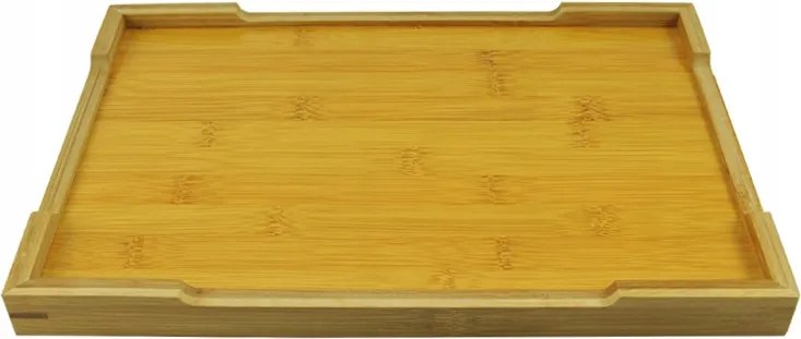 Téglalap alakú tálca természetes bambuszból 37 x 26 cm
