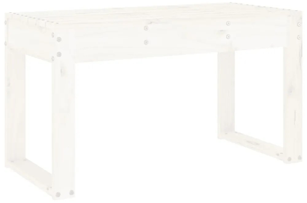 fehér tömör fenyőfa kerti pad 80x38x45 cm