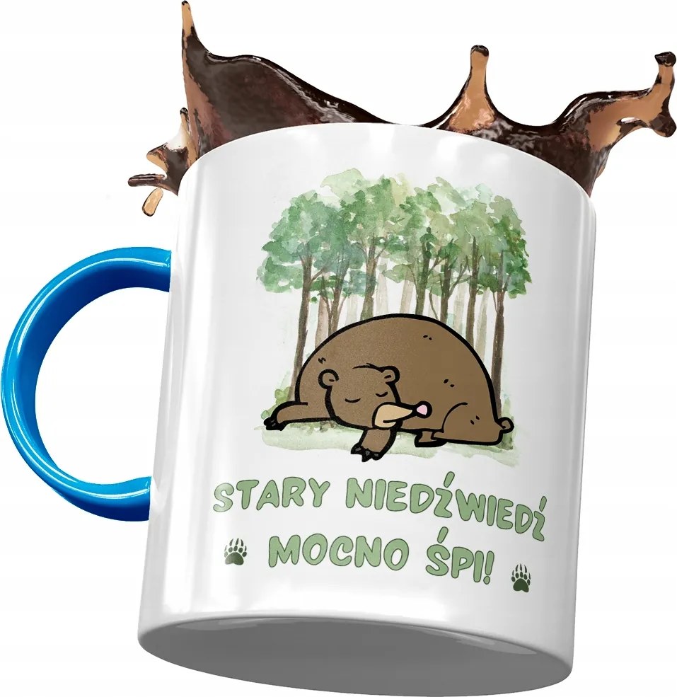 Kék bögre macival Aranyos mackó ajándék fényképes nyomtatással